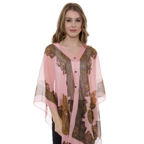 P/S Paisley Prints·Kimono·Wrap·Swimsuit Cover·Bikini Cover up·ComfyLuxe - Picture 10 of 11